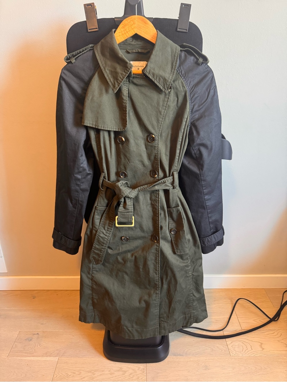 Altuzarra For Target Olive and Black Colorblock Trench Coat